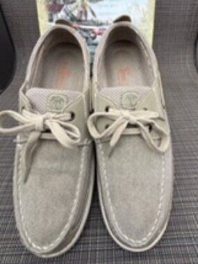 Margaritaville Harpoon Lace Up Men's Size 8.5 Boat Shoes‎ Khaki